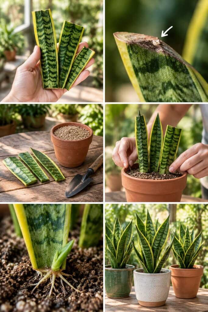Sansevieria : une feuille coupée en 3 = 3 nouvelles plantes