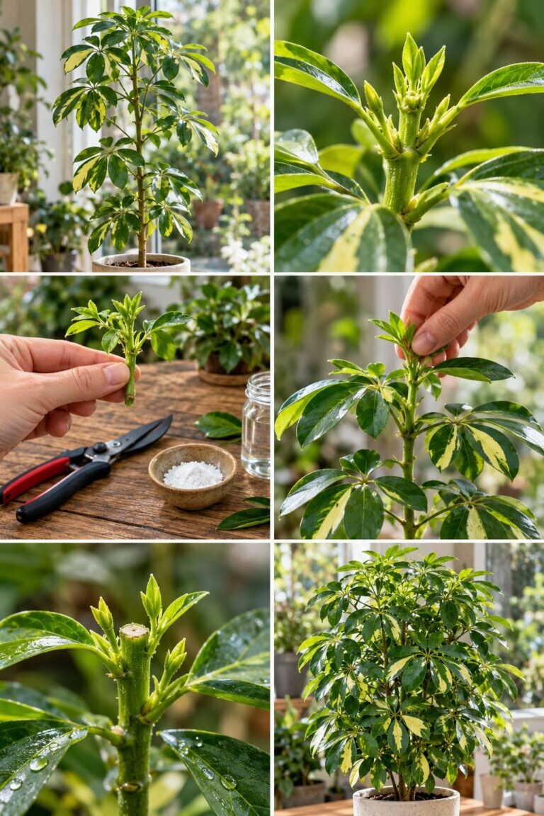 Schefflera tout en hauteur : pincez la tête une fois, il devient touffu