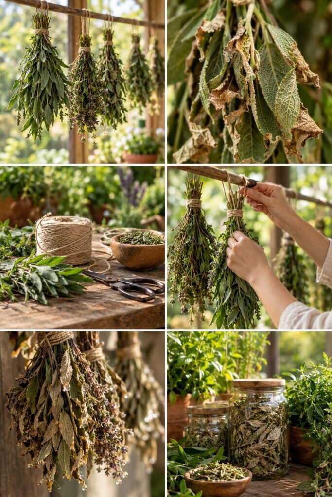 Sécher les aromatiques : la tête en bas, dans le noir