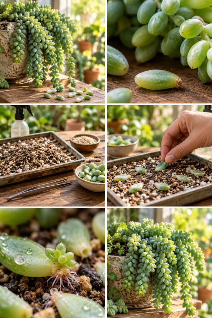 Sedum burrito : chaque perle tombée par terre devient une nouvelle plante