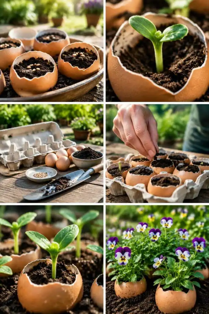 Semis dans des coquilles d'œuf : le godet qui se plante avec la plante