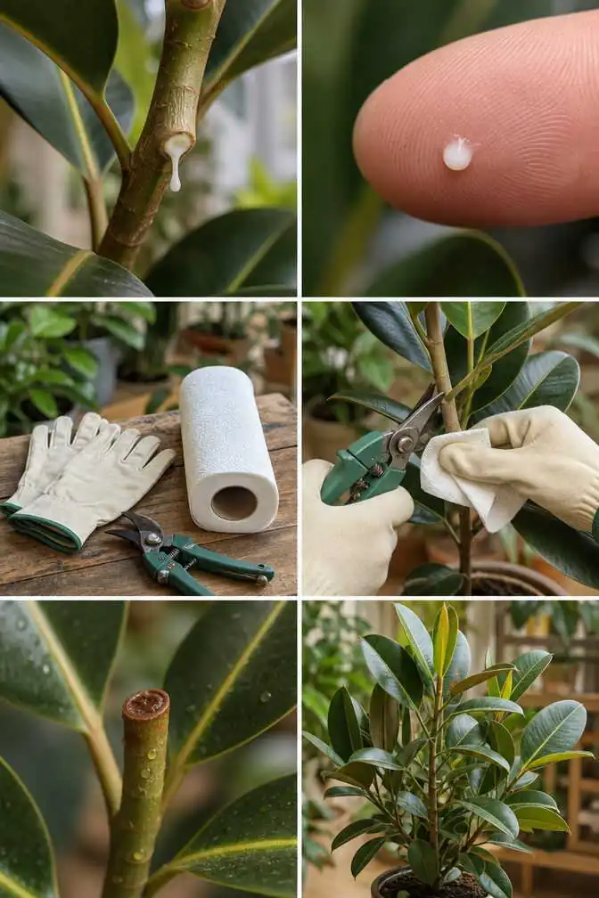 Sève blanche du ficus : ne la touchez pas à mains nues, voici pourquoi