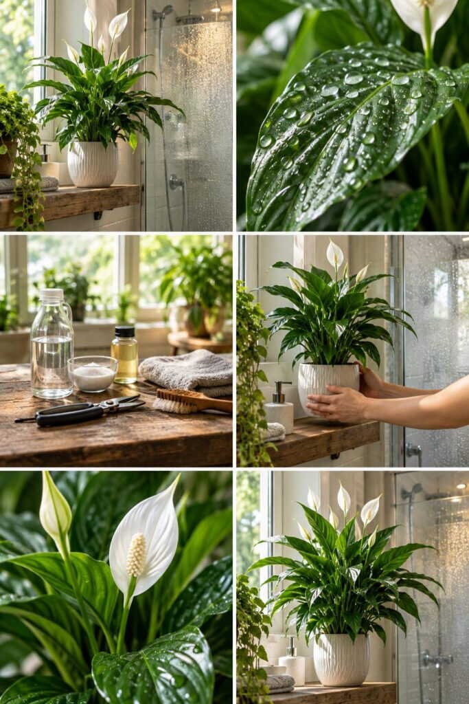 Spathiphyllum dans la salle de bain : il adore, voici pourquoi