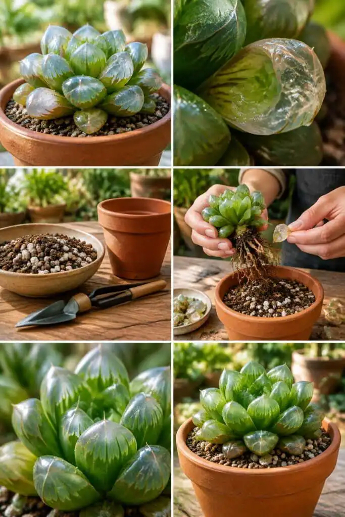 Succulentes aux feuilles translucides : elles ont été noyées