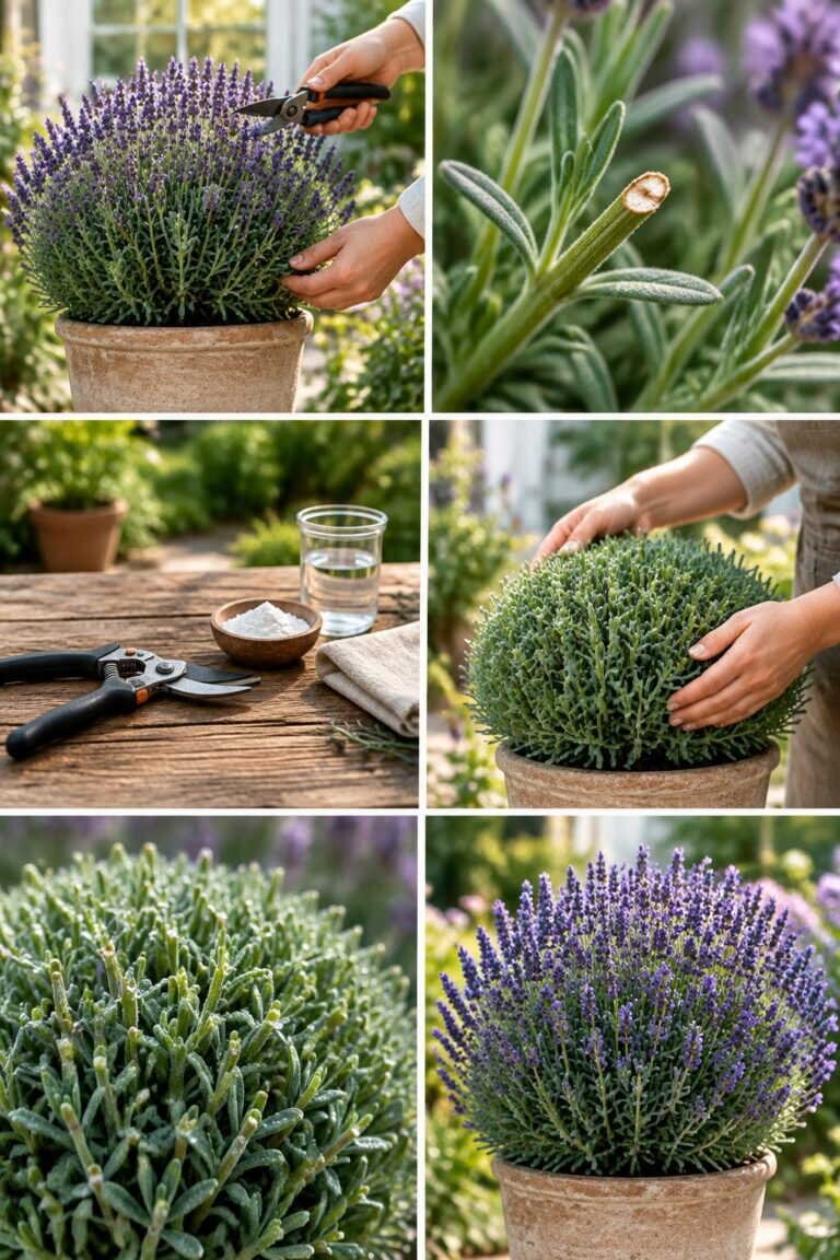 Tailler la lavande en boule après la floraison, jamais dans le vieux bois