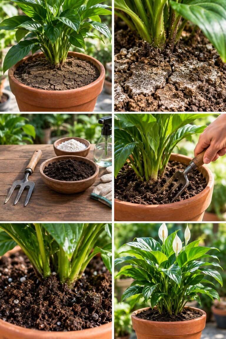 Terre dure comme du béton dans les pots : le binage à la fourchette