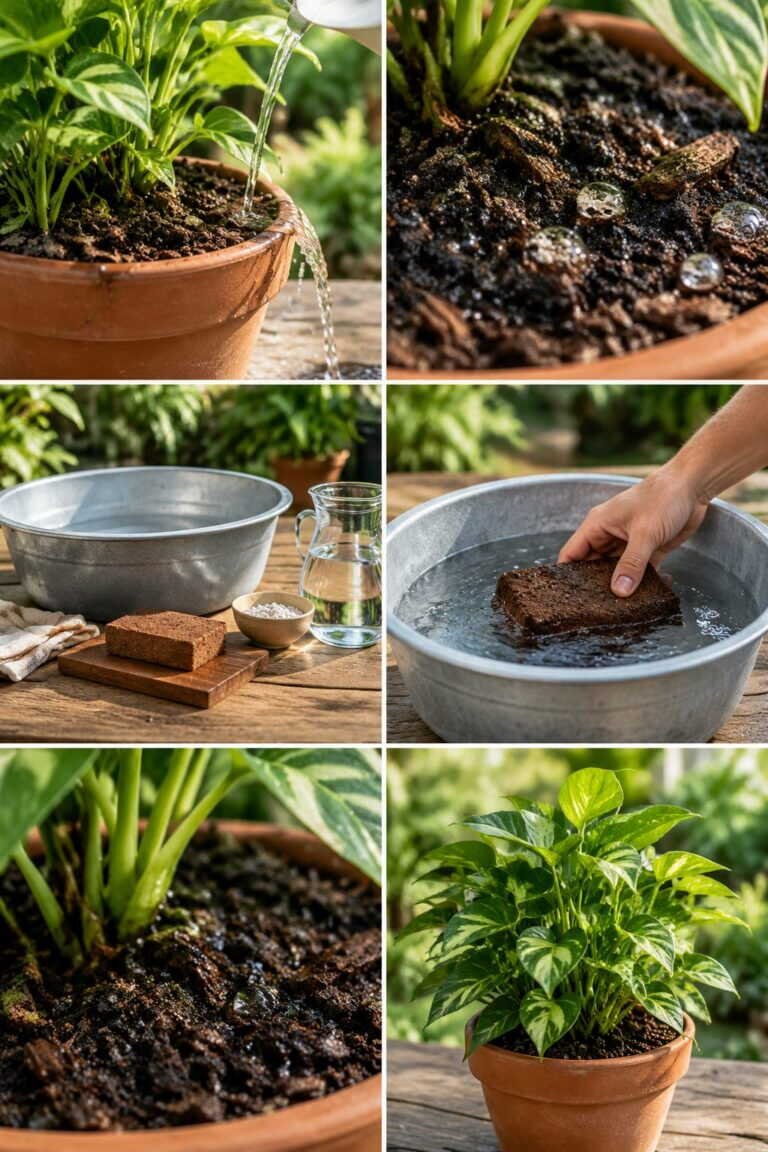 Terreau de jardinière qui ne boit plus : le bain qui le réhydrate