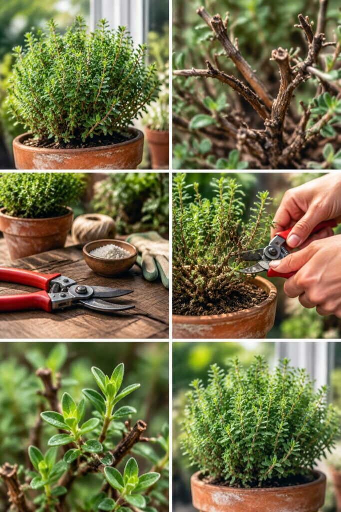 Thym tout en bois : la taille après floraison qui le rajeunit