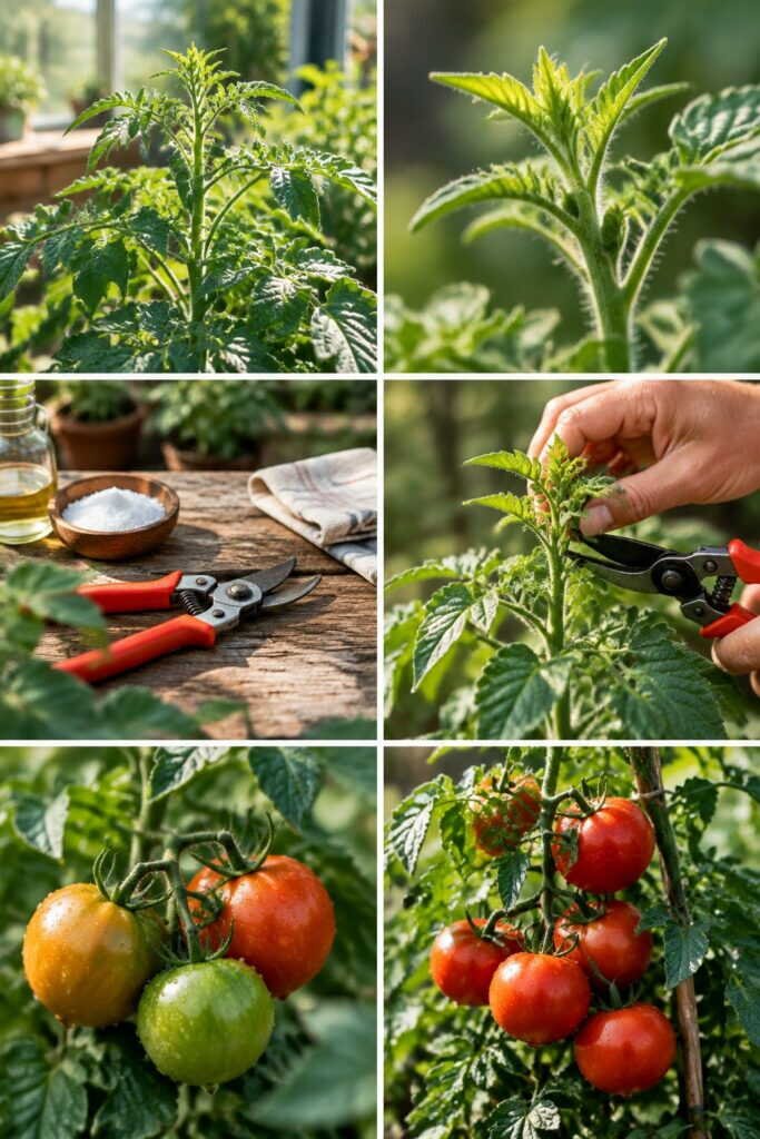 Tomates en pot : couper la tête fin août pour que les fruits mûrissent
