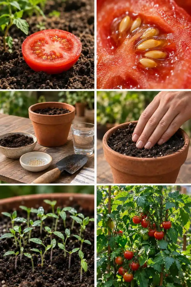 Tranche de tomate dans le terreau : 20 plants en 2 semaines
