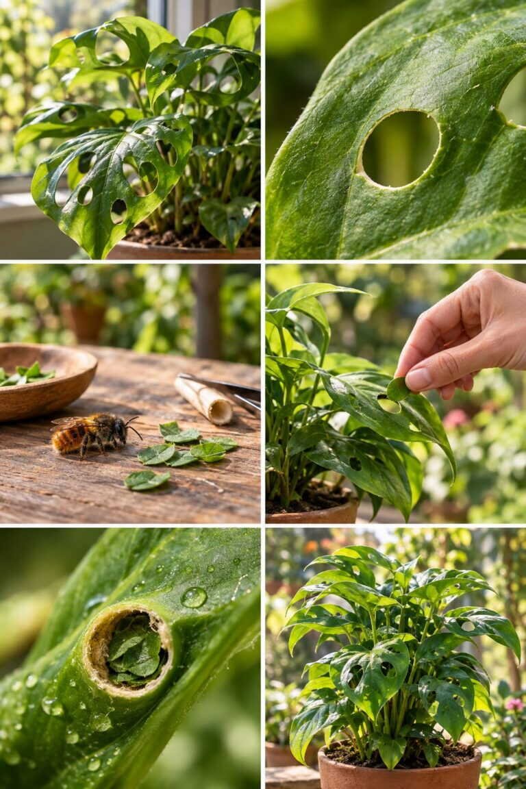 Trous ronds dans les feuilles : l&rsquo;abeille découpeuse, laissez-la faire