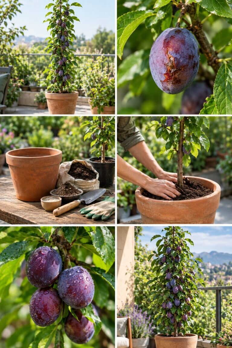Un prunier sur balcon : la variété colonnaire qui tient dans un pot de 50 cm