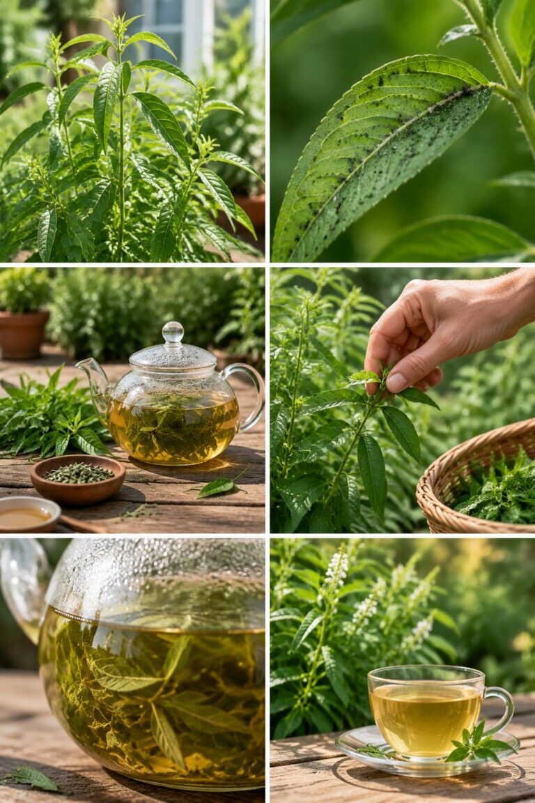 Verveine citronnelle en pot : les feuilles pour la tisane du soir