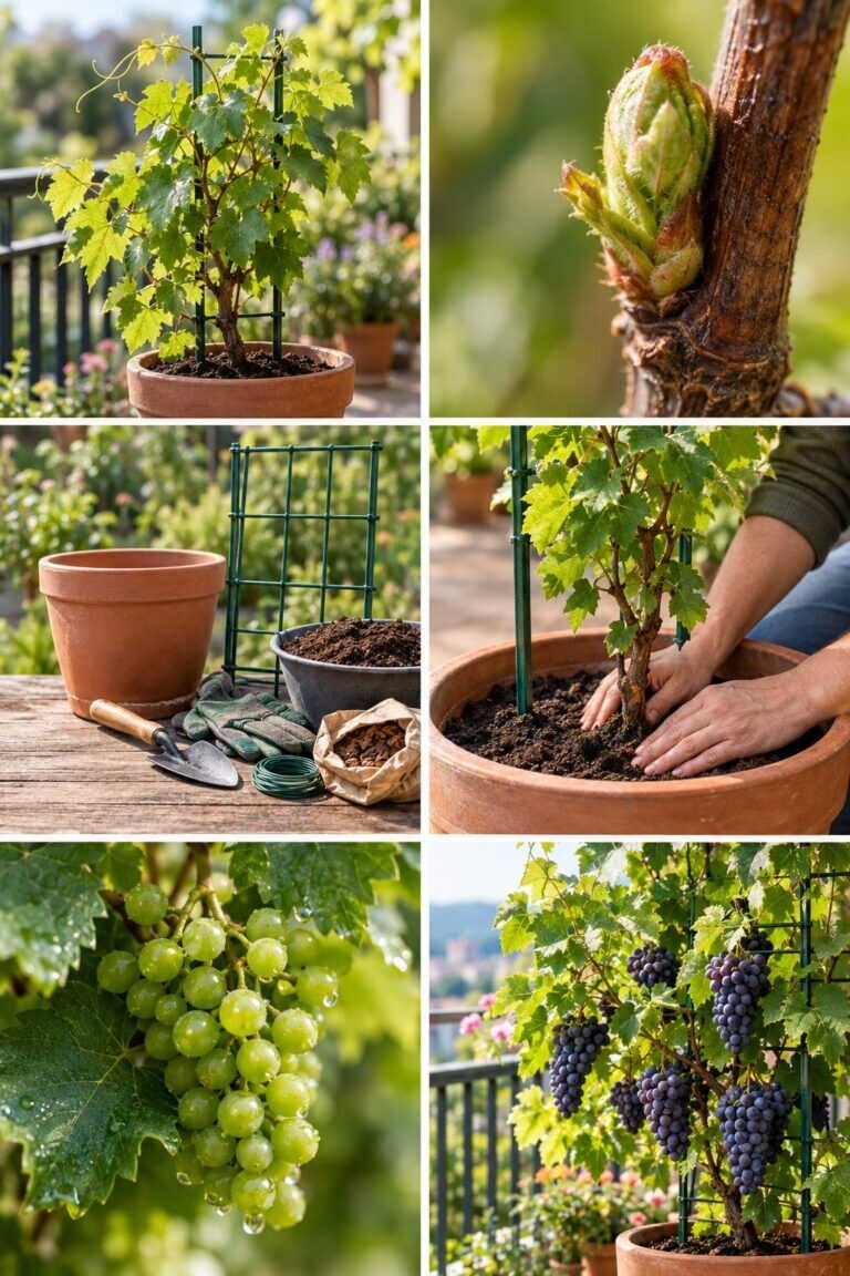 Vigne en pot sur balcon : du raisin la 3e année