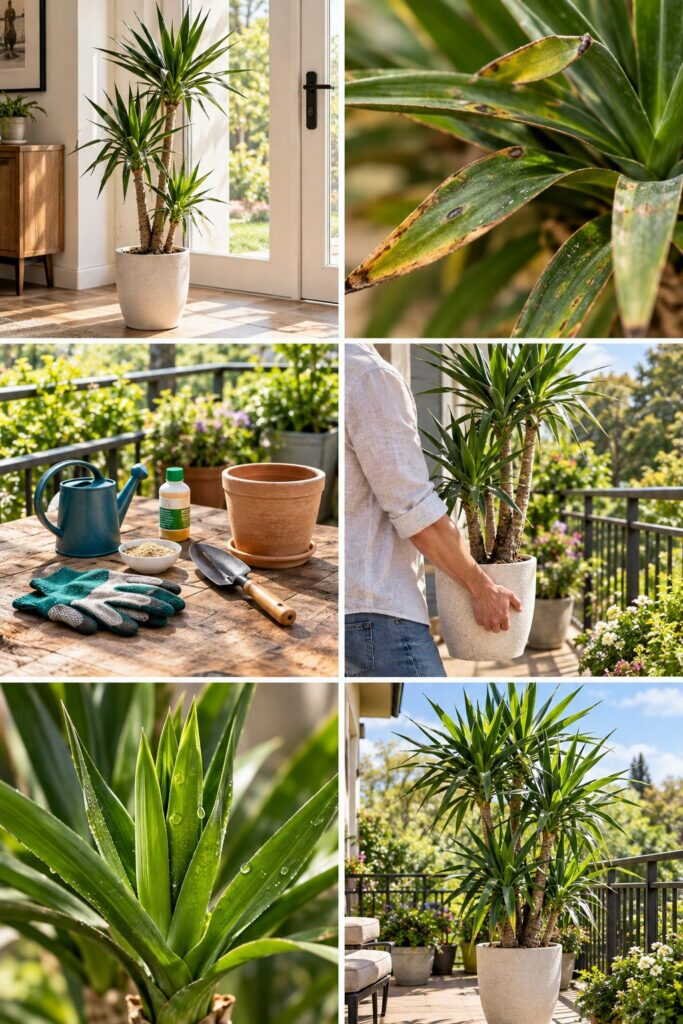Yucca d'intérieur : sortez-le sur le balcon en mai, il pousse 3 fois plus vite